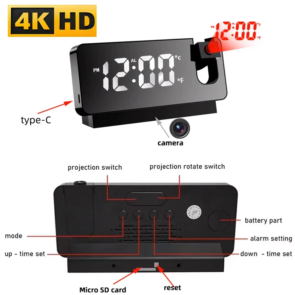 Improved 4KHD Mini WiFi Camera, Upgraded Clarity, Motion Detection, Adjustable Digital Brightness, Nanny Style Wireless Camera view 6