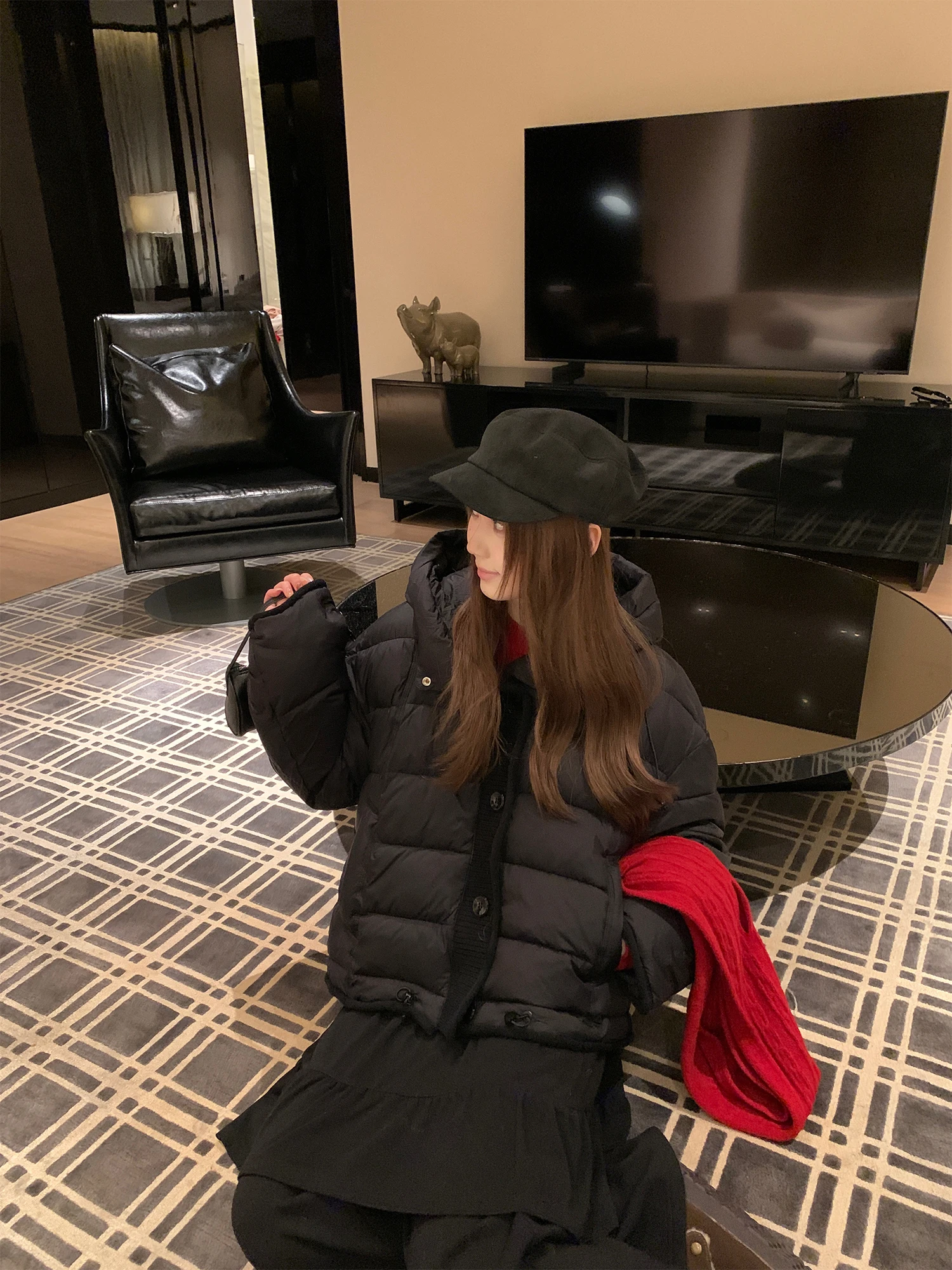 

Теплая хлопковая куртка женская свободного кроя с капюшоном, зимняя верхняя одежда, термо-комфортная хлопковая одежда, модная женская одежда