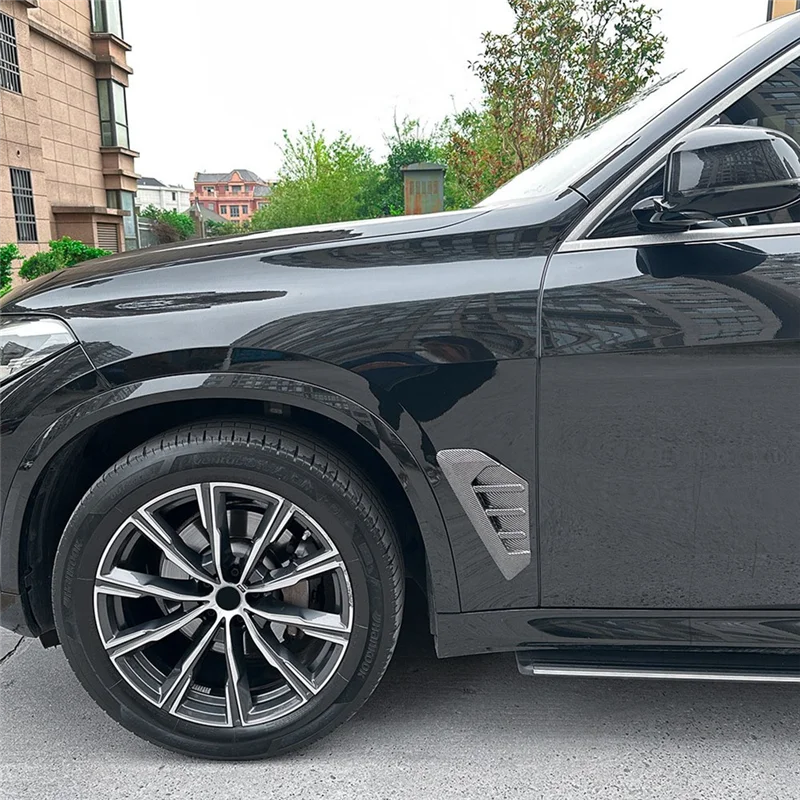 -A25M Auto Side Wing Luchtstroom Intake Cover Side Fender Trim Spoilers Voor BMW X5 G05 LCI M Sport 2023 + Koolstofvezel