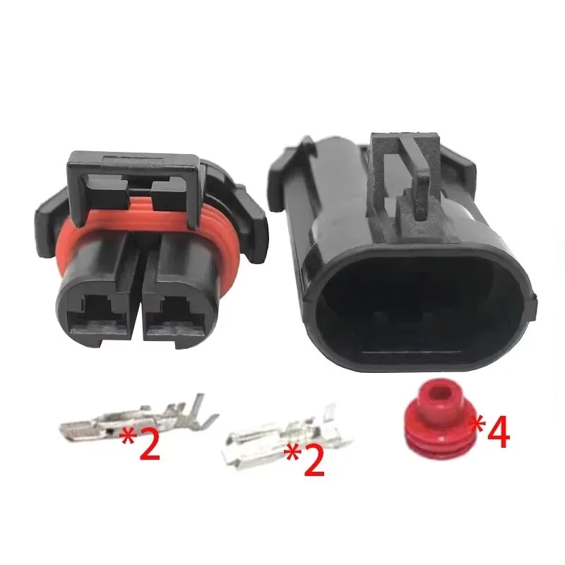 

1/5/10/20 sets DJ70282C-4.8-21 12052613 Male Female 12065863 Automotive Wiring Harness Connector Plug 2 Holes