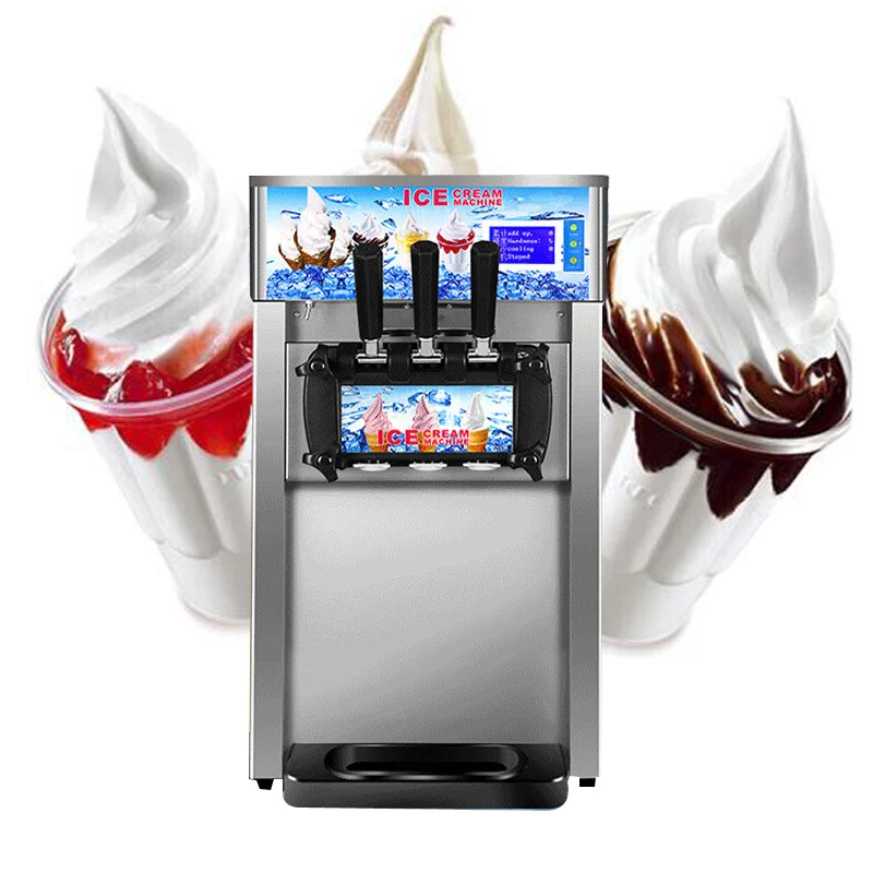 110V 220V Soft Ice Cream Machine For Milk Tea Shop Cold Drink Shop Supermarket Automatic Vending Ice Cream Machine