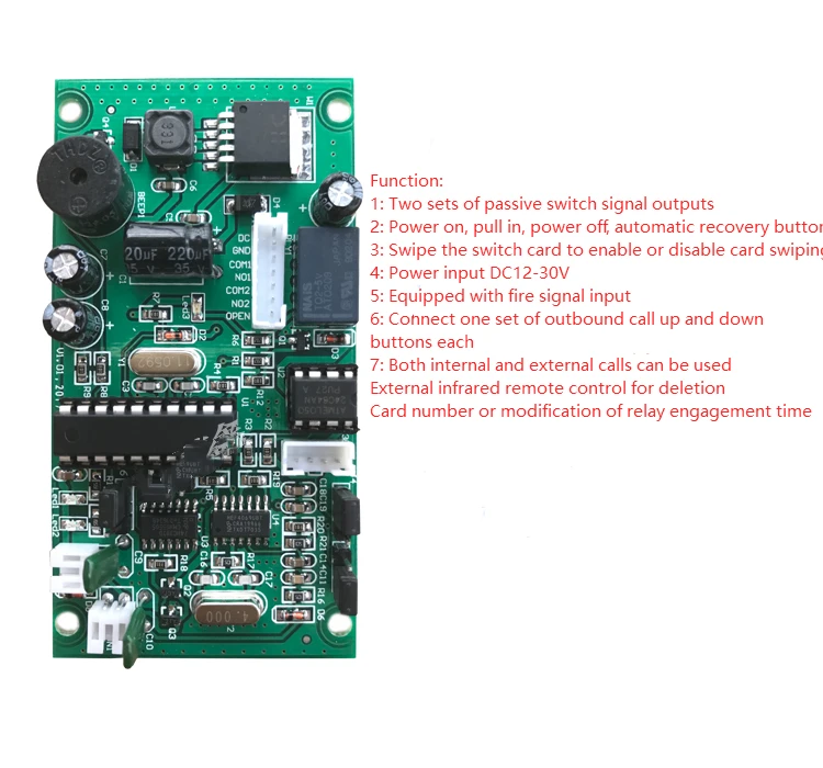 No Hierarchical Access Control All-in-one Machine/bridge External Call Elevator Controller System /icid Card Reader Module