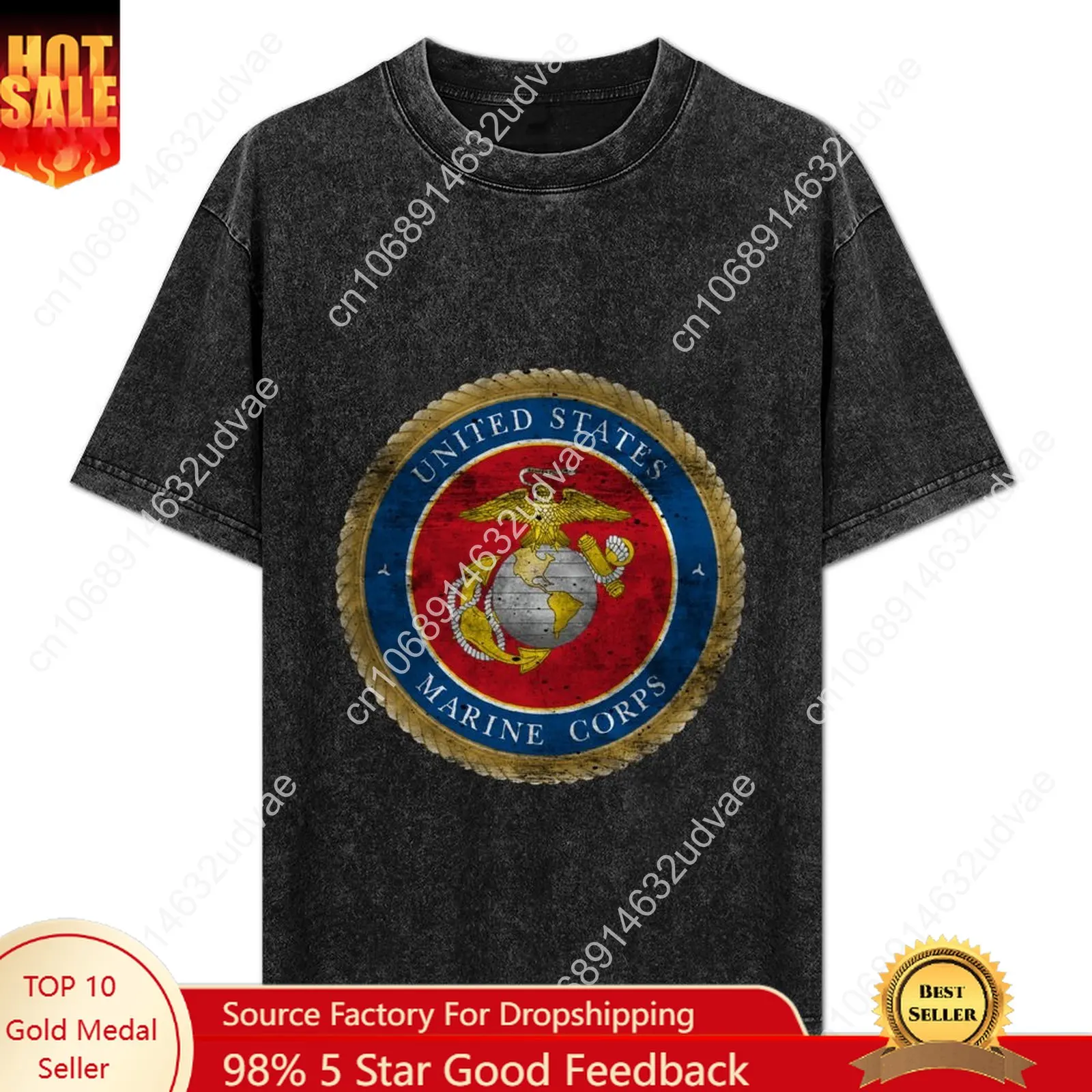 

United States Marine Corps Retro T shirts mans womans Vintage Tshirt Short sleeve T-shirt Custom tops Unisex clothes tshirt