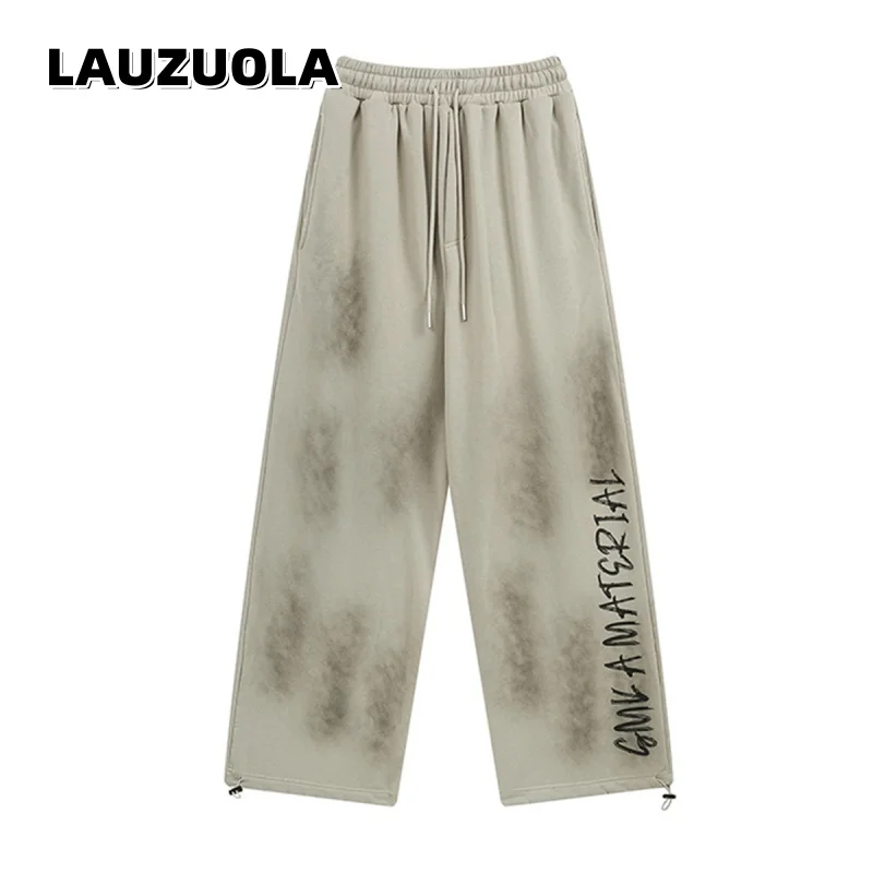 

High Quality Luxury Casual Vintage Stained Washed Sweatpants Men Women Hip-Hop Loose Pants Y2K