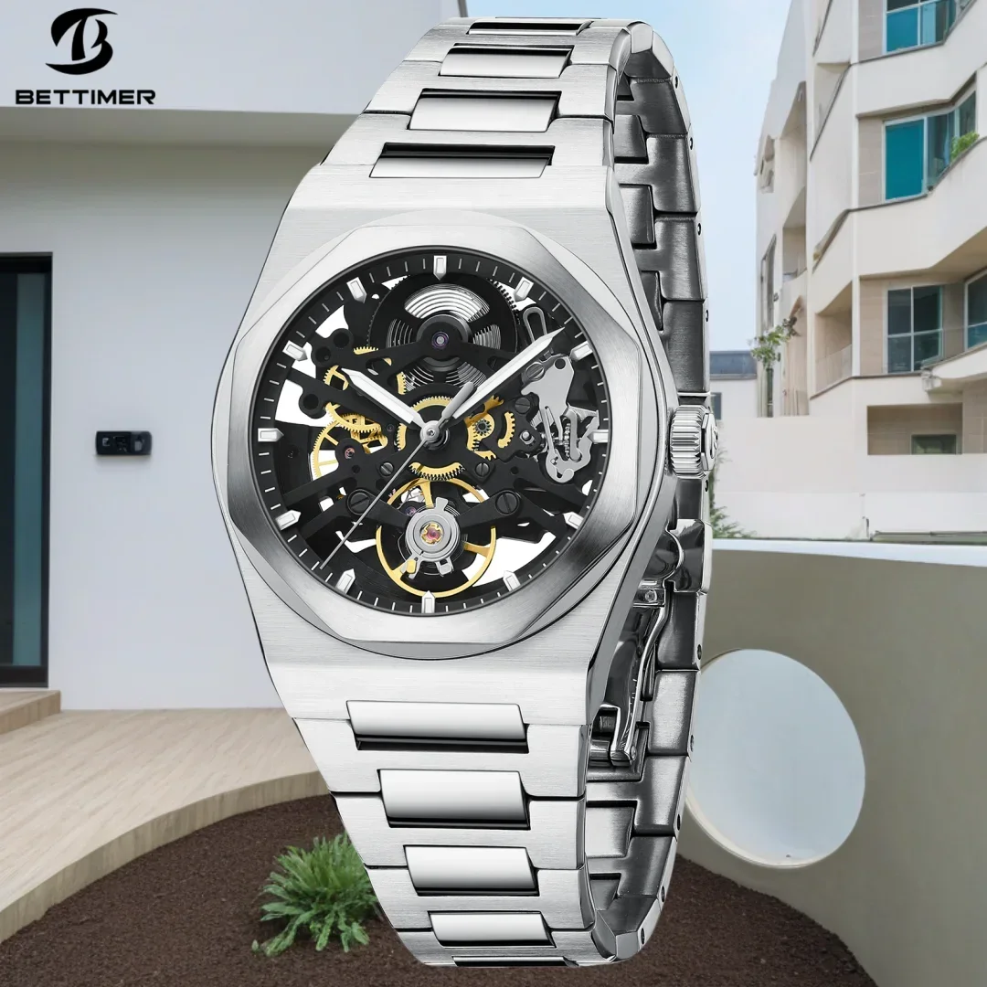 Rdunae 2025 novo relógio mecânico masculino nh35a r2x mergulho de aço inoxidável luminoso cristal safira ar revestimento reloj hombre