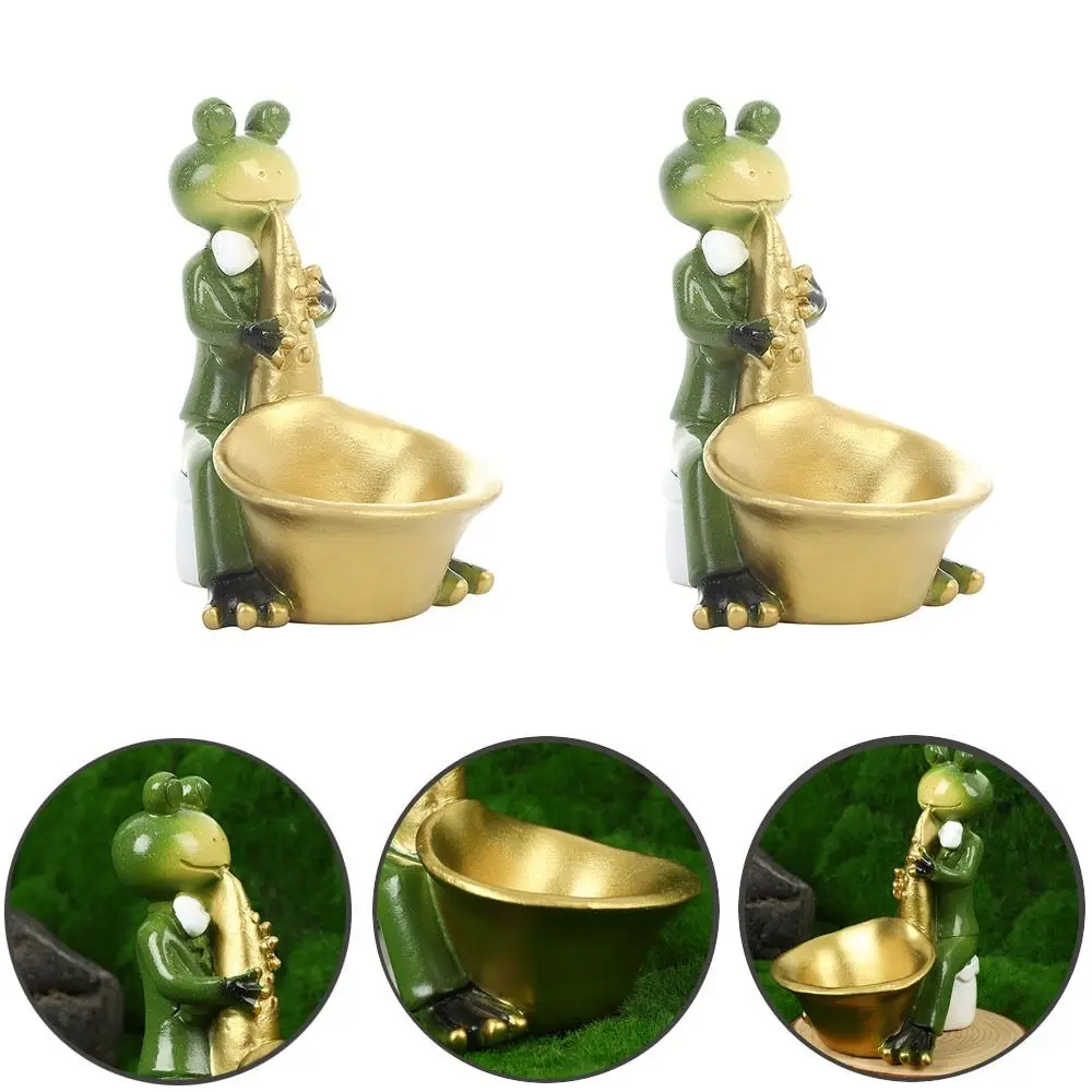 Environmentally Friendly Large Frog Statue Garden Decoration Frog Resin Ornaments Garden Small Ornaments Musical Frog