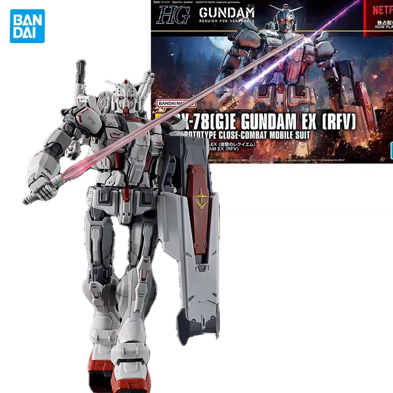 

Bandai Genuine HG RX-78[G]E GUNDAM EX [RFV] 1/144 Anime Action Figure Model Assemble Kit Gift Toy Collection for Kids