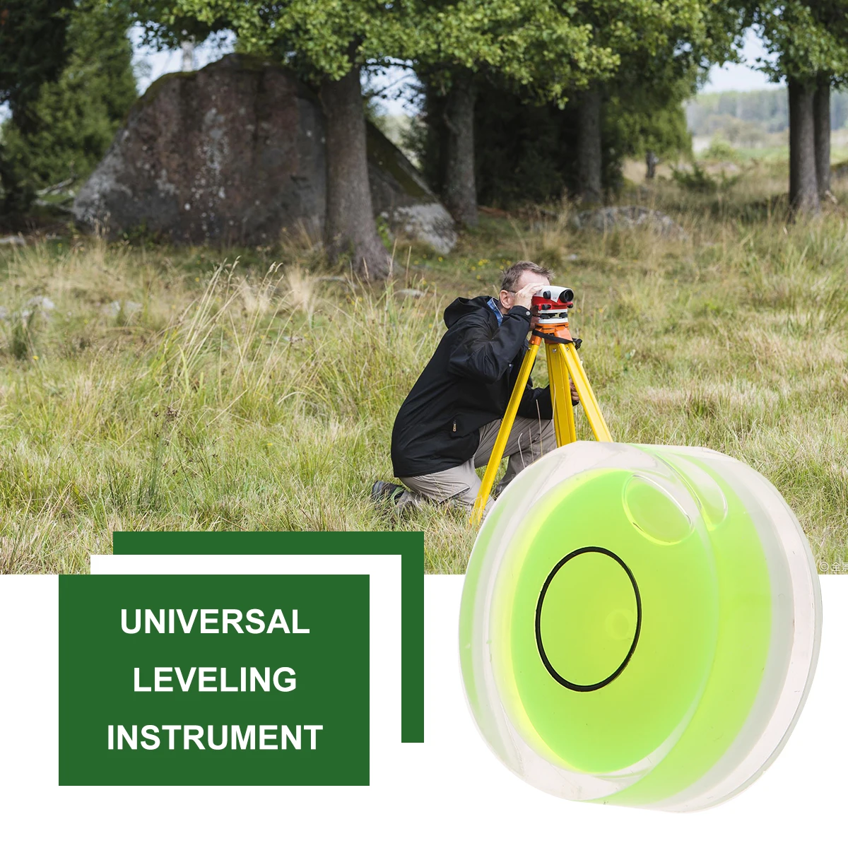 Digitale waterpas Nivellering Leveler Horizontale Spirit Caravan Groen Rond Circulair