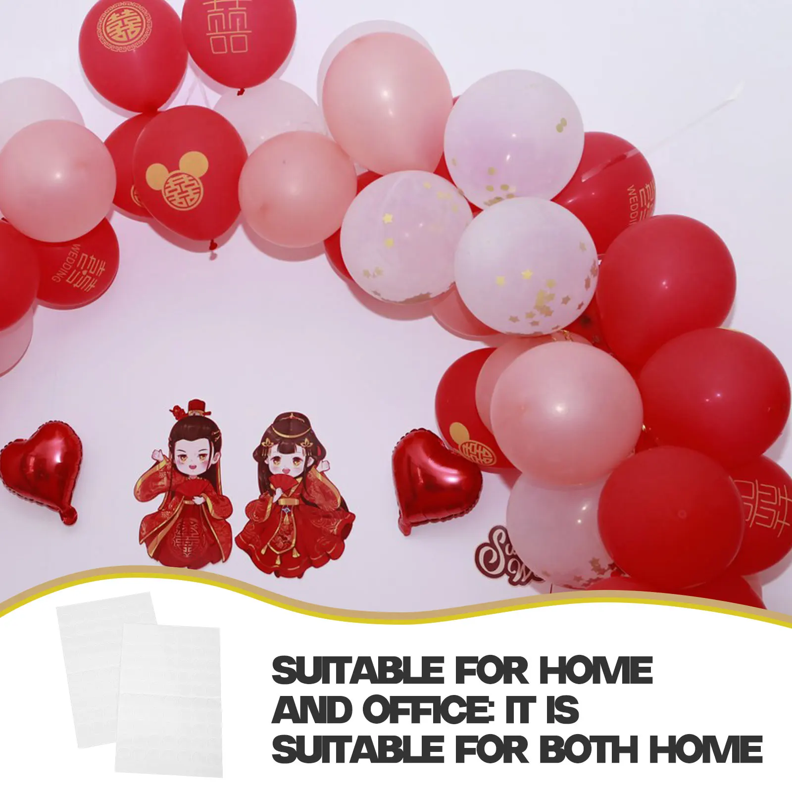 

140 Pcs Acrylic Double Sided Tape Clear Adhesive Dots Heavy Duty Mounting Removable Sticky Balloon Decorations Waterproof Strong