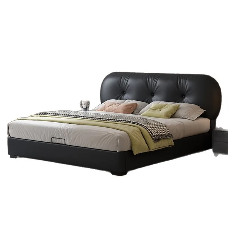 

Light luxury double leather soft bag wedding bed master