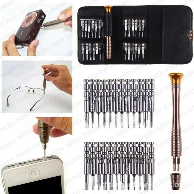 

Mini Precision Screwdriver Set 25 in 1 Electronic Torx Screwdriver Opening Repair Tools Kit for iPhone Camera Watch Tablet PC
