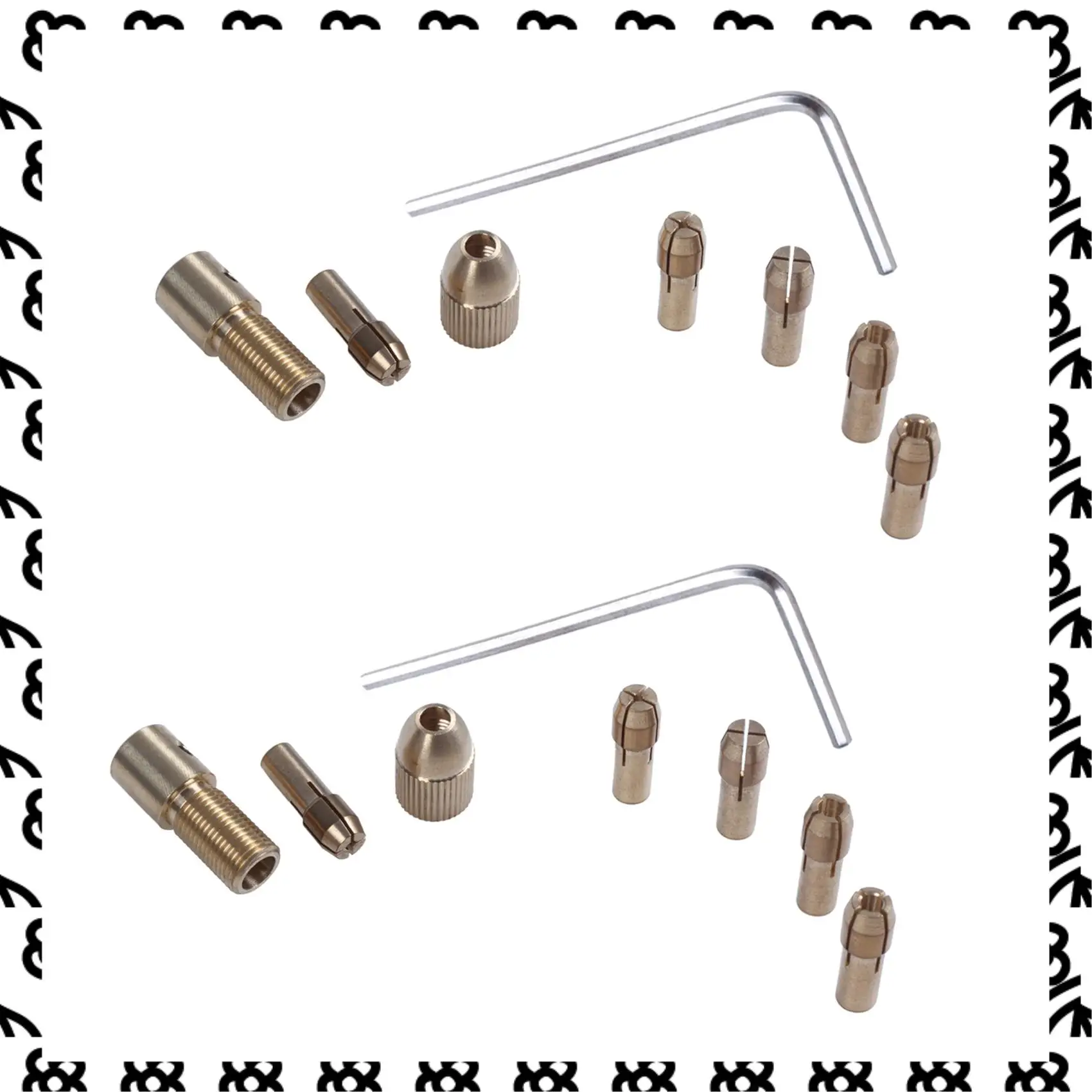

A07I 16-Piece 0.5-3Mm Drill Chuck Collets Set Of Quick Chuck For Mini Tools