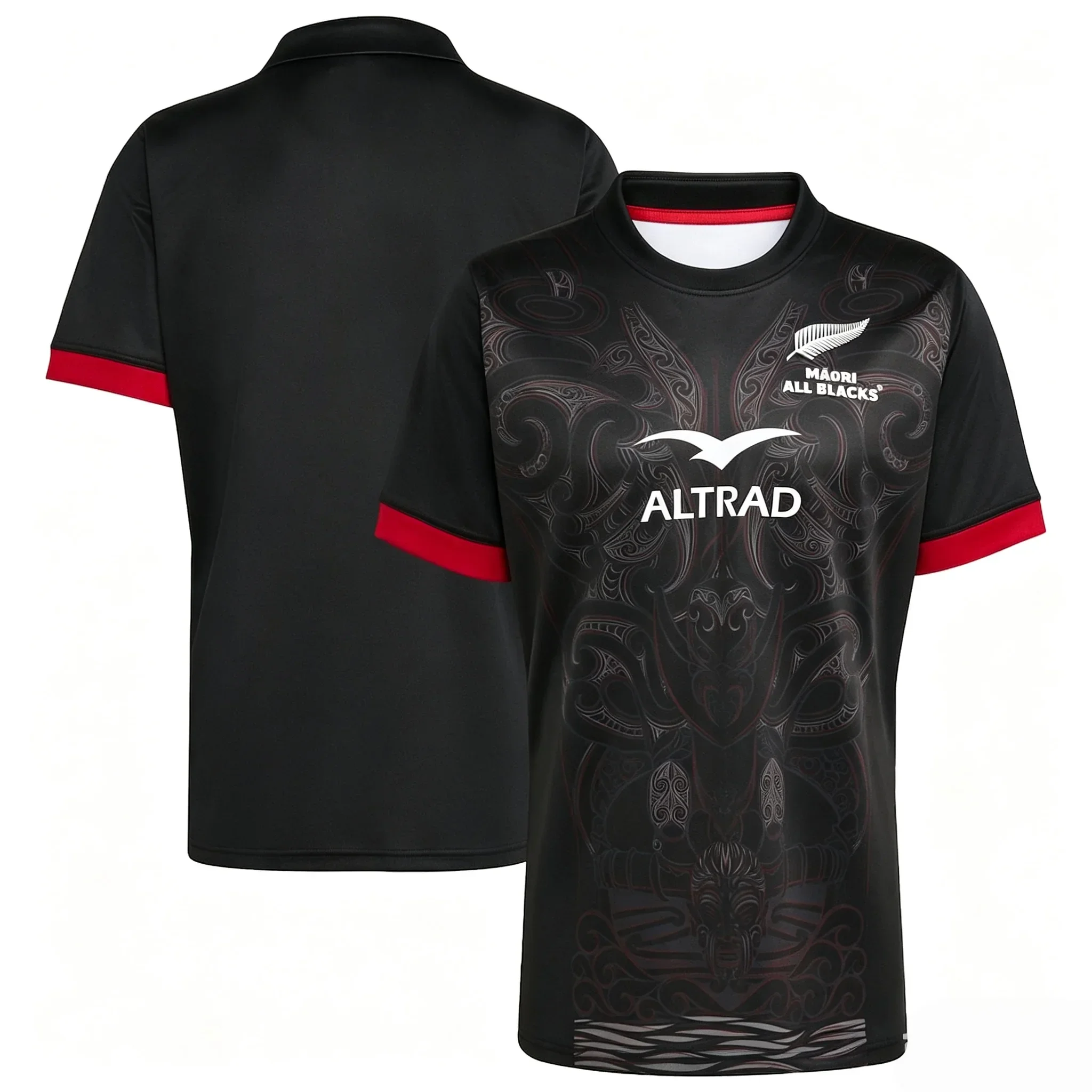 2026 Māori Men's Top Camiseta De Rugby Picton All Blacks Pluma Match T-Shirt O-Neck Raglan Quick Drying Sports Top Outdoor Top