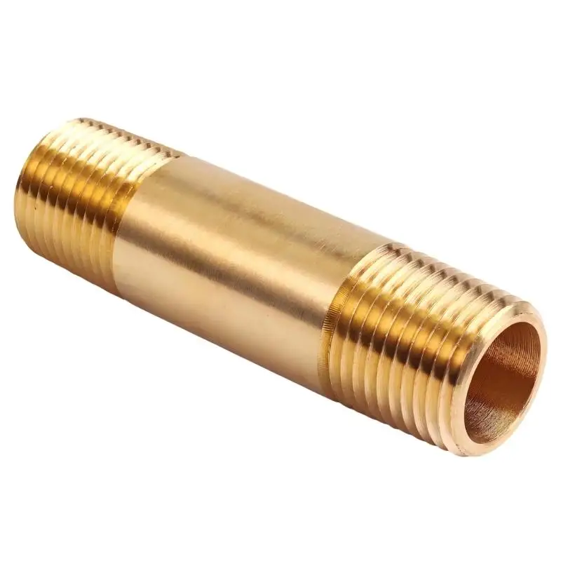 

652F Brass Tap Nipple Connector Plastic Garden Hose Water Pipe Connector Black Outer Thread Quick Insertion Nipple