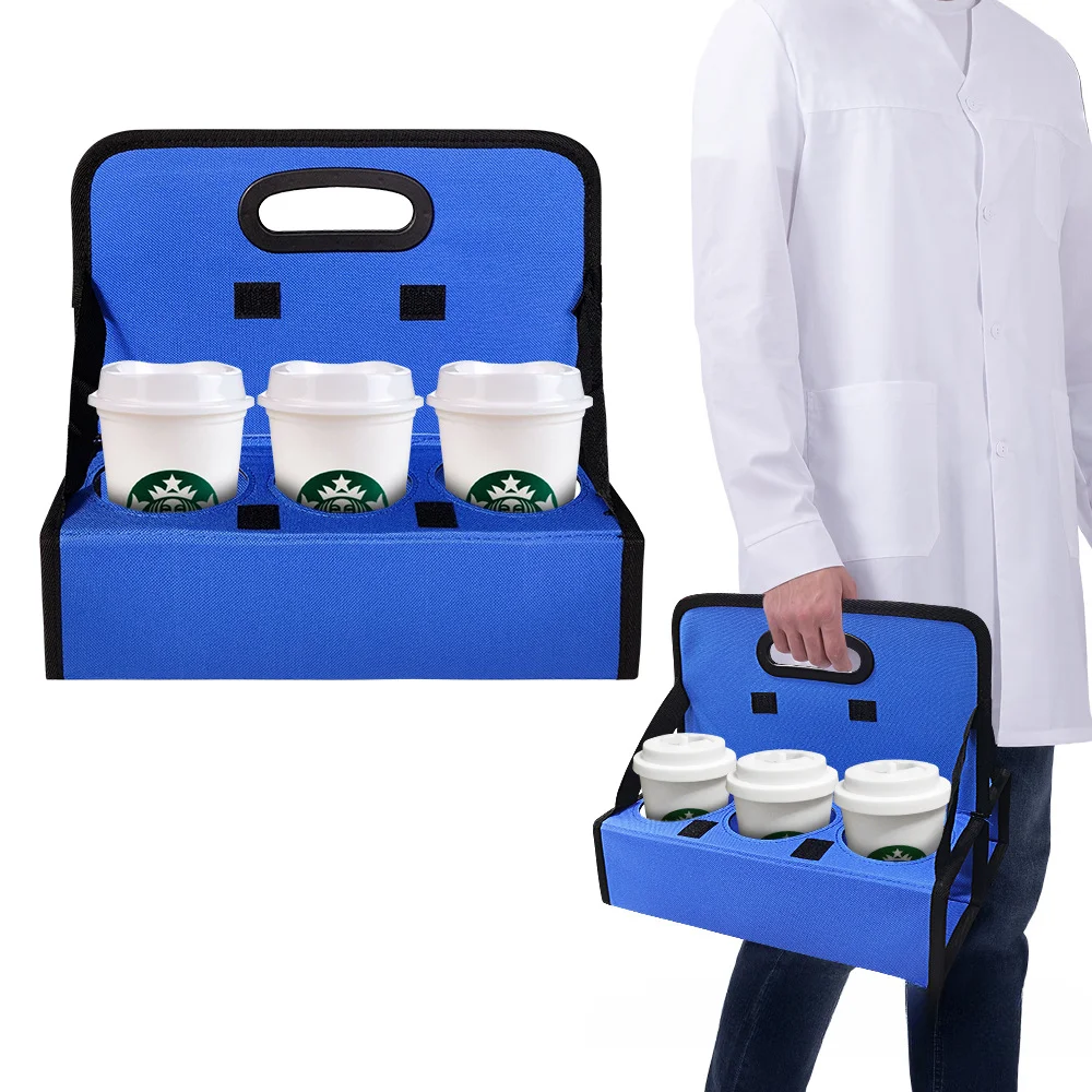 

Multifunctional Portable Beverage Bag Foldable Travel Coffee Tote Bag Reusable Cup Holder Packing Cubes