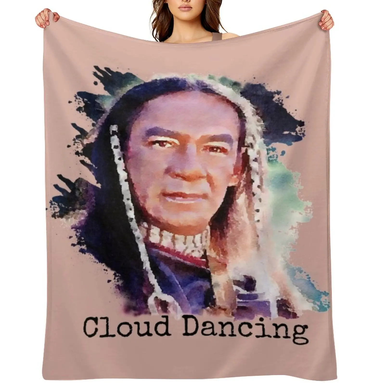 

Cloud Dancing Throw Blanket Flannel Fabric bed plaid Camping for sofa Blankets
