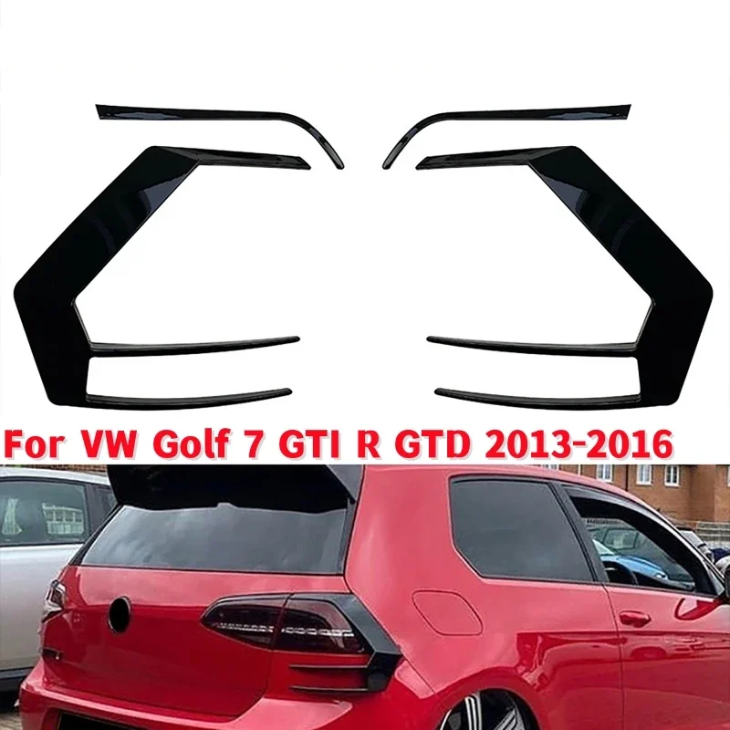 Car Rear Taillight Lamp Cover Trim Set Rear Light Splitter Canard For VW Golf 7 GTI R GTD 2013-2016