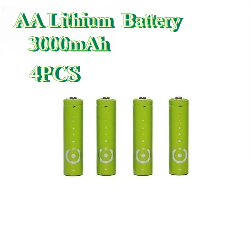 

4 шт., 3000 мАч, литиевая батарея типа АА, профессиональная батарея для занятий спортом на открытом воздухе, батарея типа АА без утечки для фонариков для кемпинга, GPS-устройств