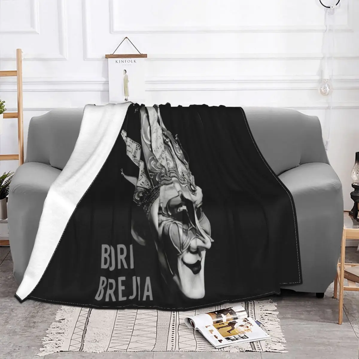 Dj Boris Brejcha Black Logo S 2Xl More Size Hot Sell Normal Cool Latest Simple Logo Famous Low Price Summer Throw Blanket