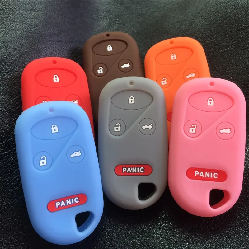 Silicone car key cover case For Honda CRV S2000 Insight Prelude 4 Button car key