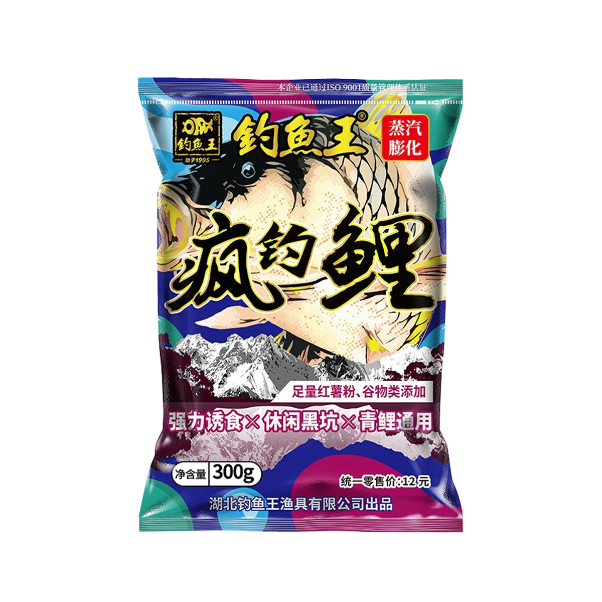 

Fishing King Crazy Carp Bait 300g - Made with Sweet Potato & Snail Meat | Perfect for Spring/Summer Fishing for Carp