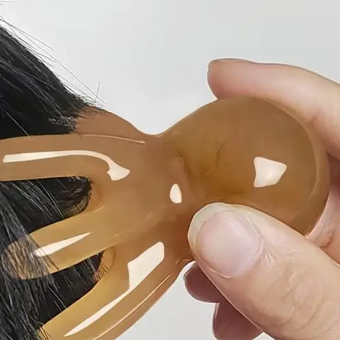 

Инструмент для домашней терапии, 2 шт., смоляная расческа в виде осьминога, массажер для головы, меридиан, соскабливание кожи головы, акупунктура, спа, тело