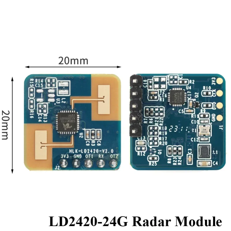 Hailingke 24G millimeter wave radar LD2420 human micro motion sensing module intelligent sensor