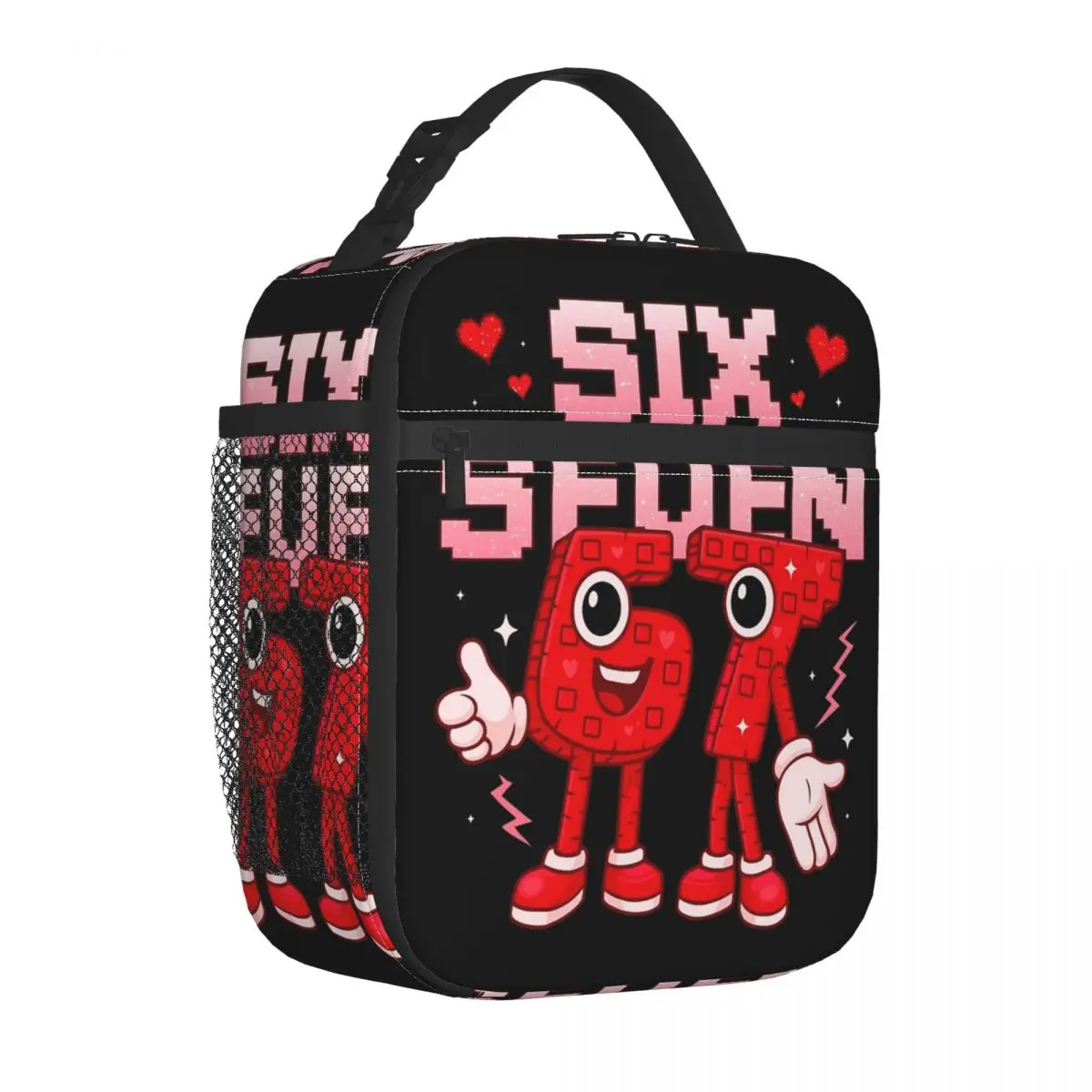 

Meme Kids Six Seven Italian Brainrot 67 Insulated Lunch Bag Valentine's Day Food Container Leakproof Thermal Cooler Lunch Boxes