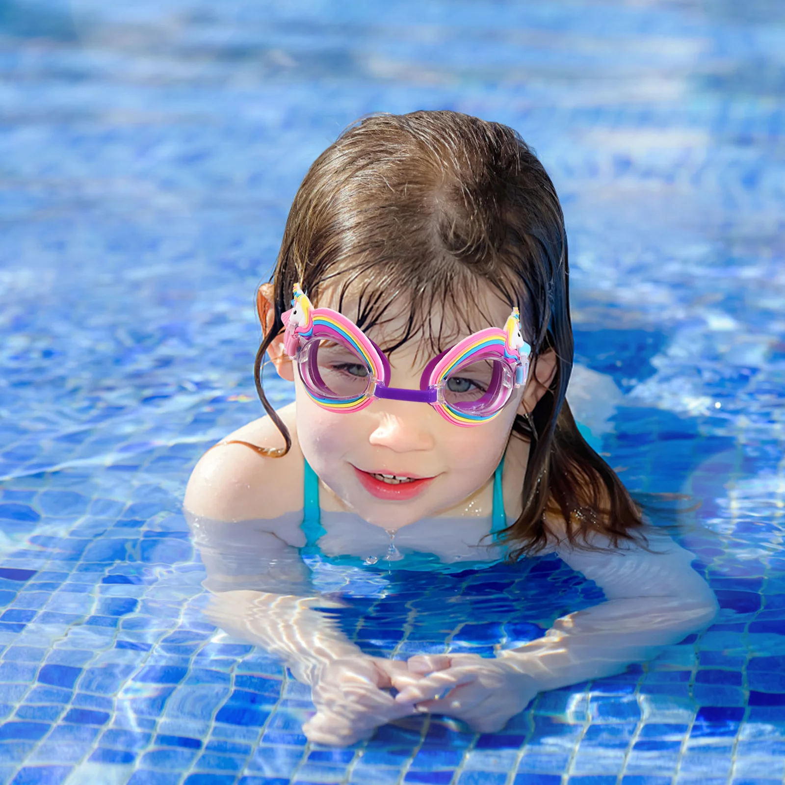 

Goggles Children's Swimming Glasses Lovely Cartoon Kids Anti-fog for Colorful Girl