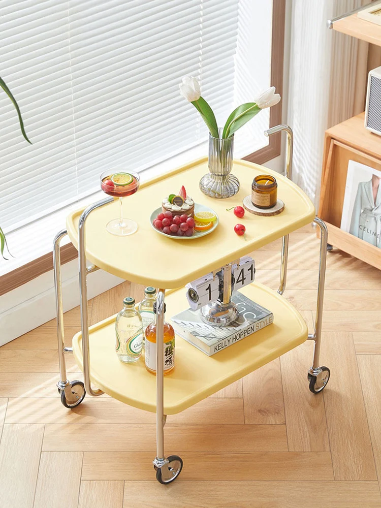 

The product can be customized. Decorative snack cart storage rack, movable living room corner storage, coffee table