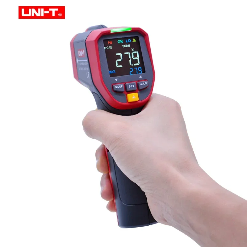 UNI-T UT301A+/UT302A+/UT303A+ Бесконтактный промышленный термометр Высоко- и низкотемпературный светодиодный/звуковой сигнал, тестер температуры
