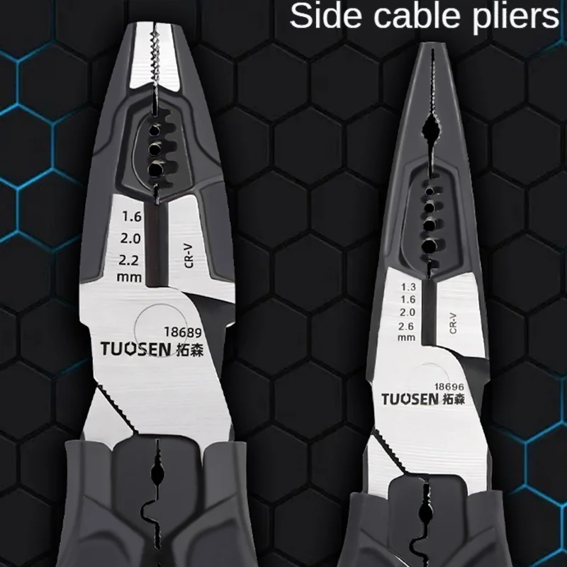 Profissional Super Liga Cortadores De Fio, Fio Stripper, Demolisher Alicate, Universal Agulha Nose Alicate, Eletricista Metalworking Ferramenta