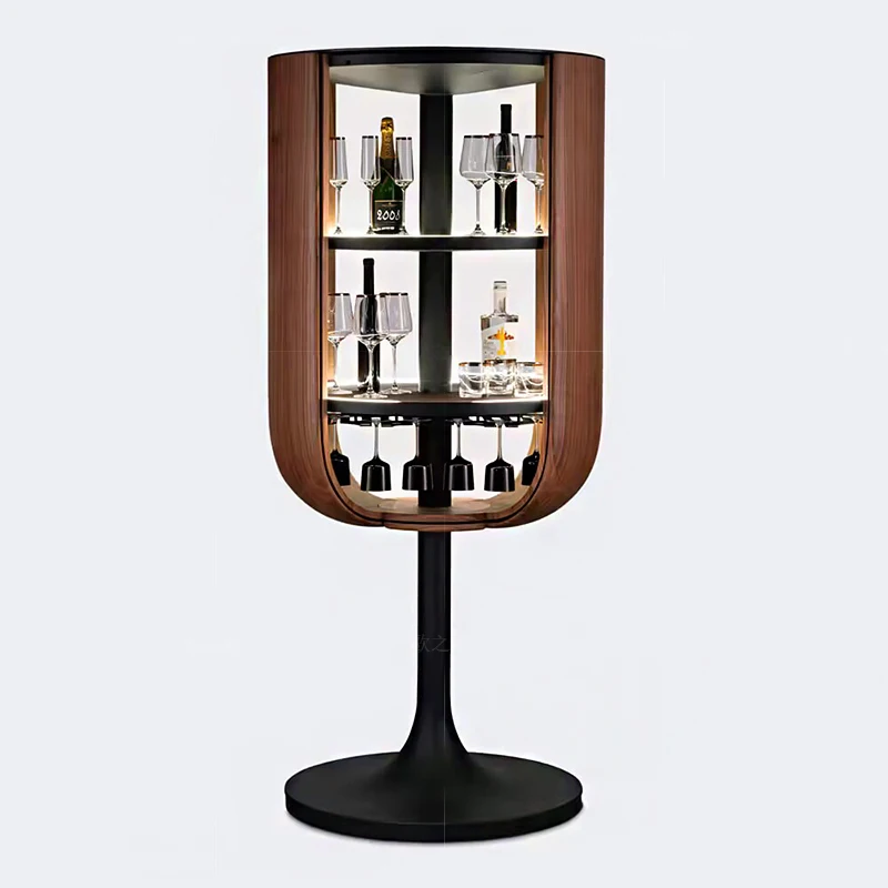 

Light luxury high-end wine cabinet villa living room simple solid wood locker designer creativity