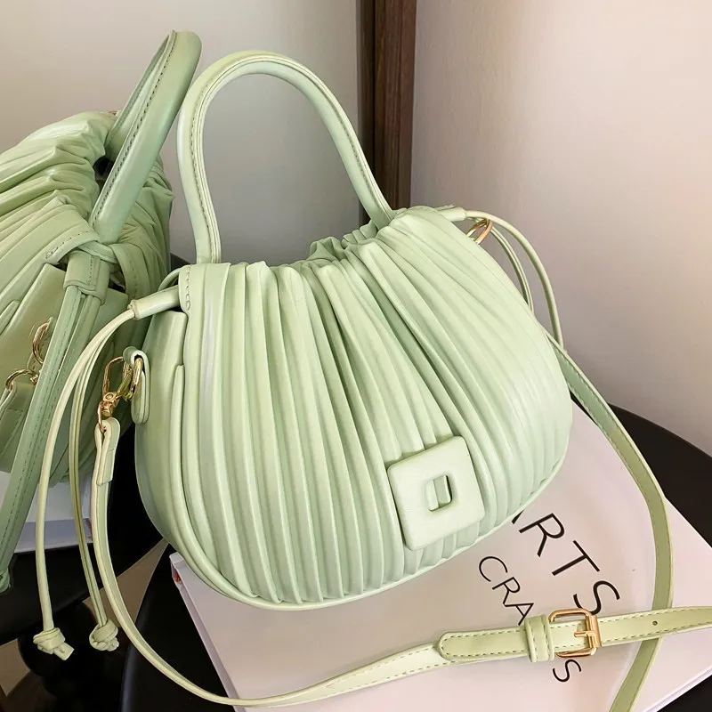 Fashion Brand Design Crossbody Bag for Women 2024 Luxury Vintage Shoulder Handbags Female Tote bags Casual PU Leather Bucket 가방