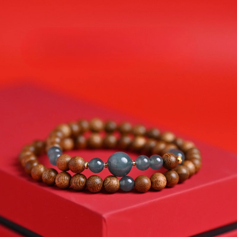 

Индонезия Калиммаantan Tarakan 6 мм натуральный дикий агаровый нефрит девять погружных браслетов «сделай сам» с двойным кругом