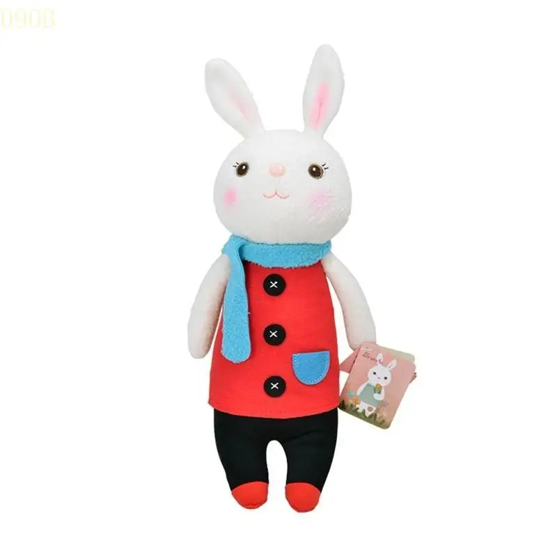 

090B 37cm Plush Rabbit for Doll Stuffed Animal Easter Bunny Toy Soft Comfortable for Doll Happy Easter Home Decoration Baby F