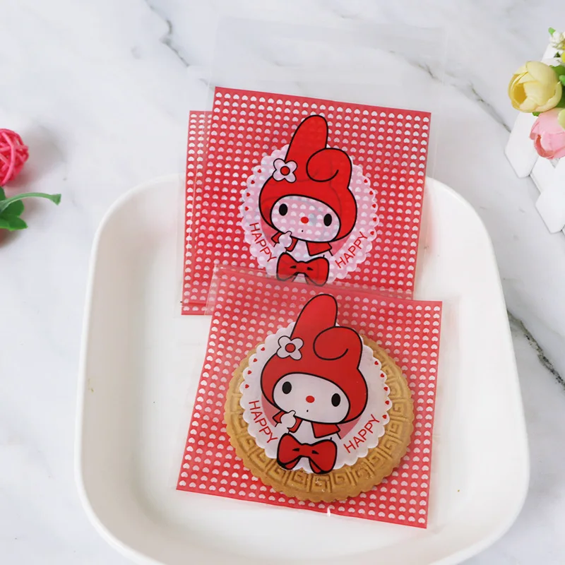 7*7cm cute mini cookie bags 100pcs Wedding Candy Bags Baby Party Supplies Decoration Mini Dessert Bags