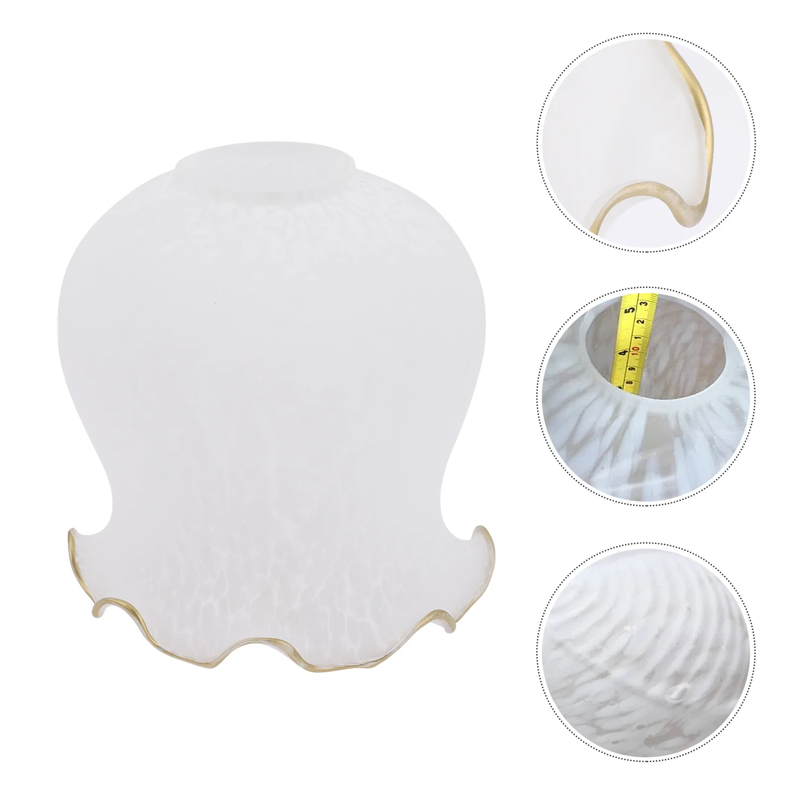 

Flower Shaped Glass Lampshade for Chandelier Ceiling Light Decorative Softening Cover Elegant Pendant Wall Lamp Shade