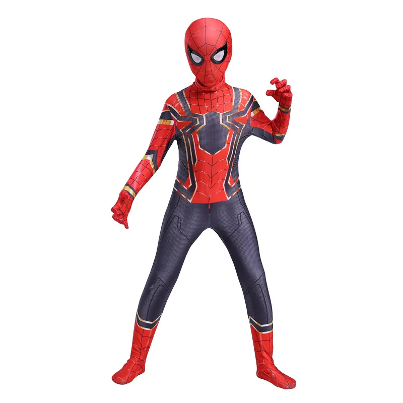 New Miles Morales lontano da casa Costume Cosplay Zentai Spiderman Costume Superhero body Spandex Suit for Kids Custom Made