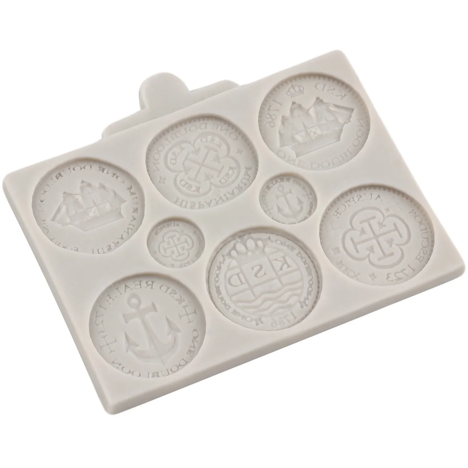 Treasure Coins Silicone Molds Fondant Cake Decorating Tools Candy Polymer Clay Chocolate Gumpaste Moulds