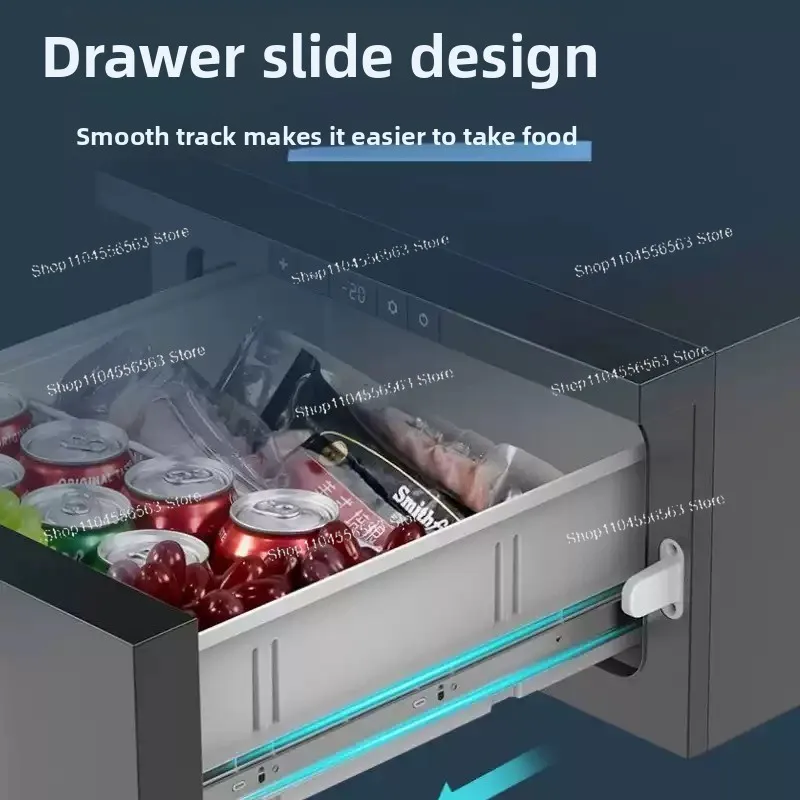 

D30 AC/DC Compressor RV Fridge Drawer - 12V Portable Car Refrigerator Freezer with Digital Display