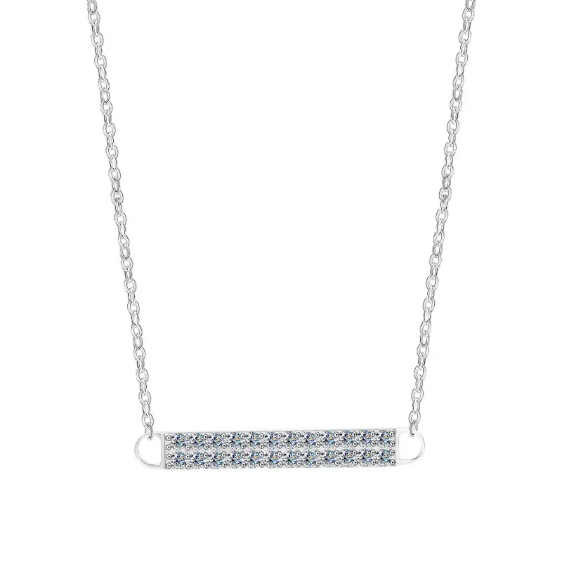 

ZFSILVER Fashion Trendy Classic s925 Silver Moissanite Design Letter I Necklace For Charm Women Accessories Jewelry Gift MS-2577