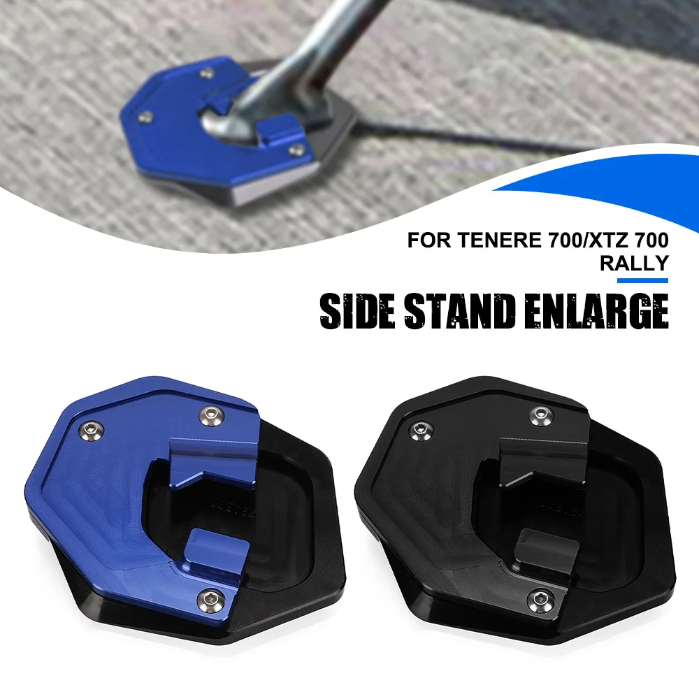

For Yamaha Tenere 700/XTZ 700 Rally/ World Raid XTZ690 T7 Aluminum Side Stand Enlarger Enlarge Plate Pad Motorcycle 2019-2023