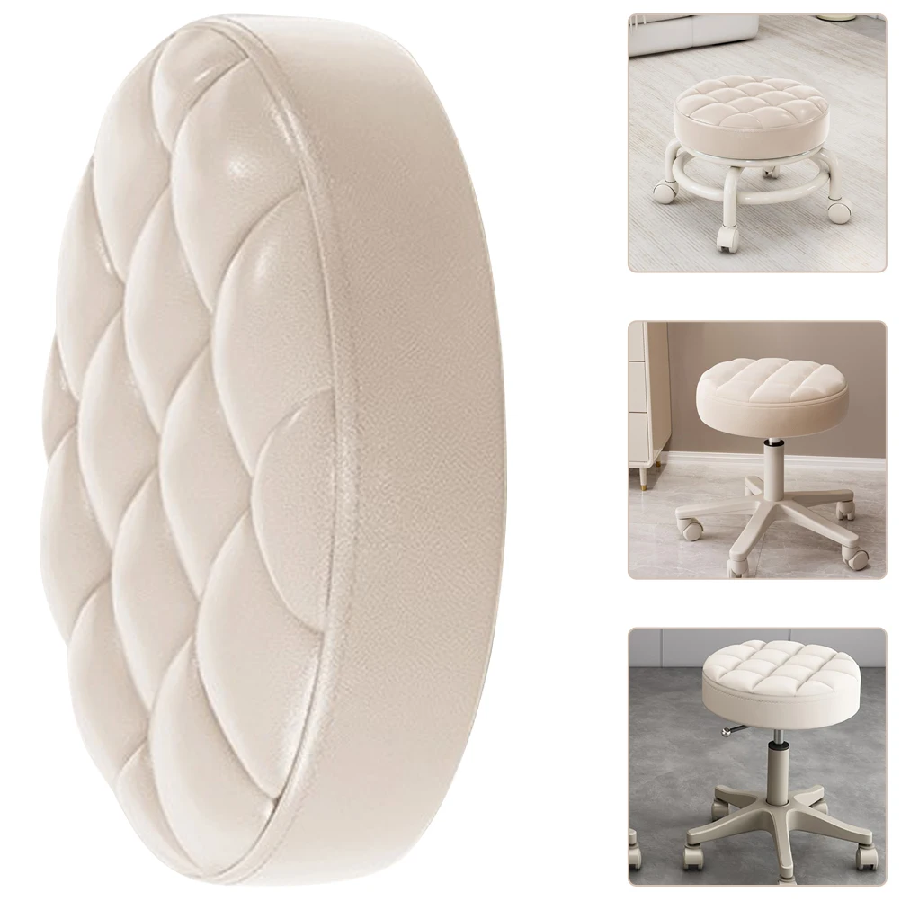 

Pu Round Seat Cushion For Bar Stool Replacement Sturdy Sponge Easy Clean Kitchen Dining Wedding Banquet Chair Repair Part