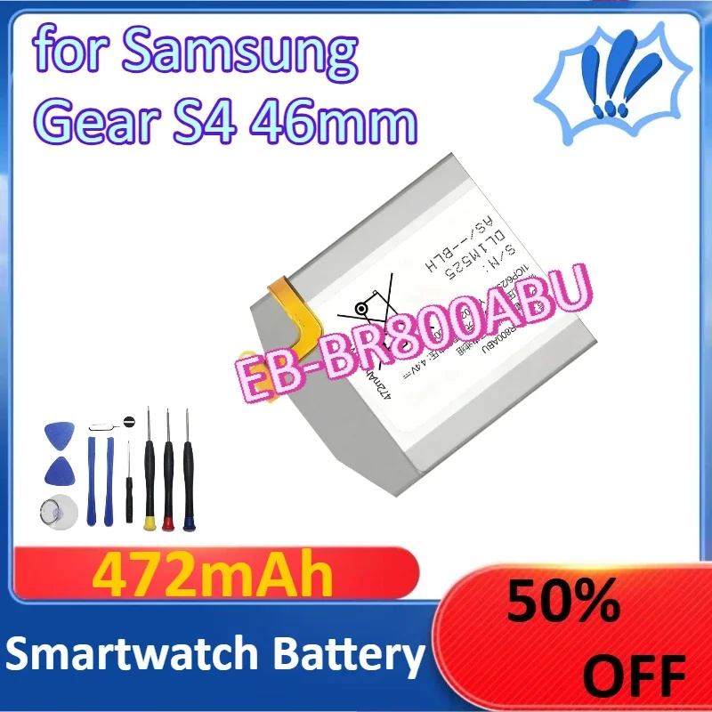 [EB‑BR800ABU] for Samsung Gear S4 46mm Smartwatch Battery 472mAh with Tools