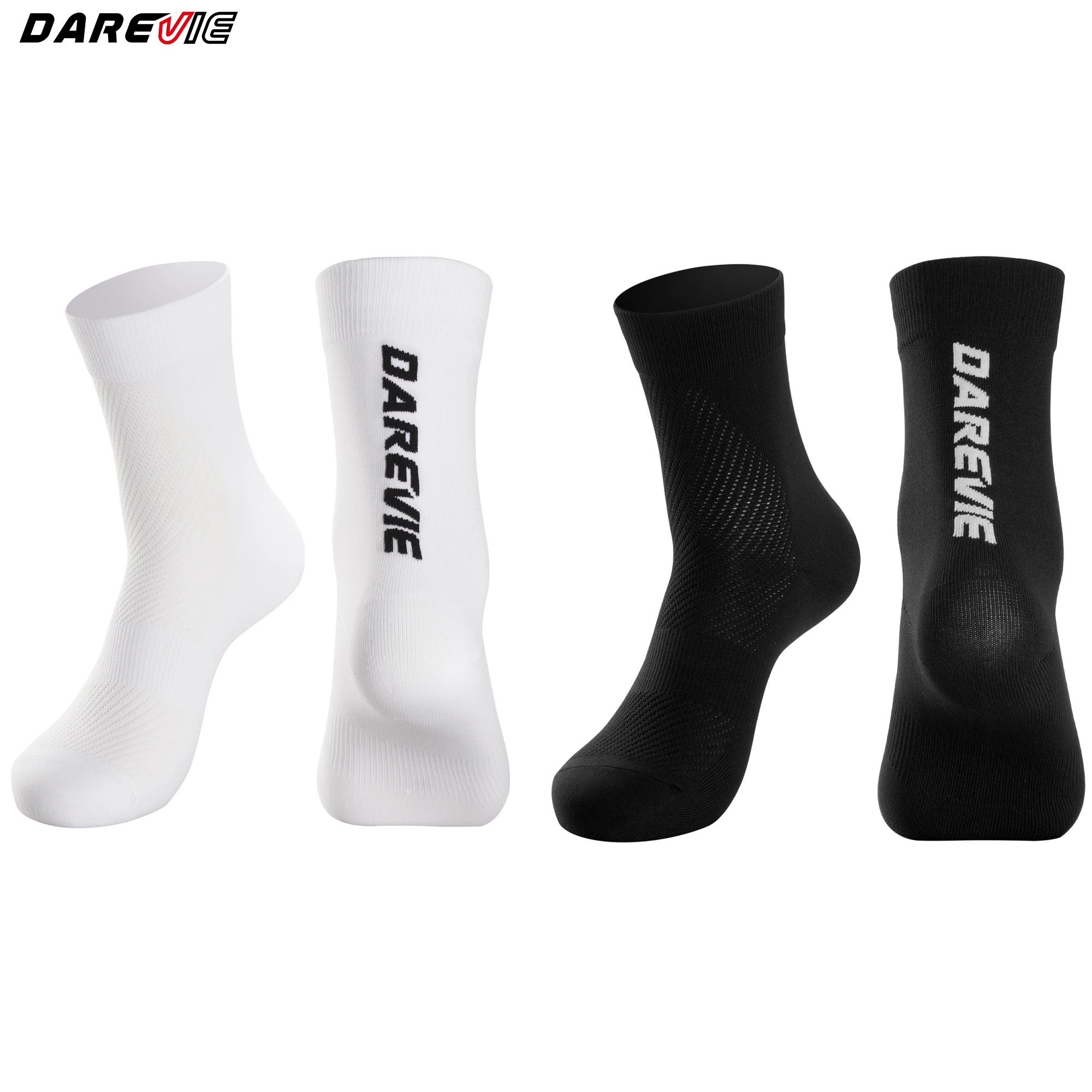 DAREVIE Radsocken, atmungsaktiv, freie Größe, hochwertige Outdoor-Sportsocken, Rennrad, MTB, bequem, für Herren und Damen, Radsocken