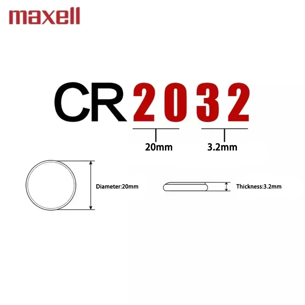 2PCS Original MaxeII New 240mAh CR2032H High Capacity 3V  Button Battery Computer Motherboard Battery CR 2032