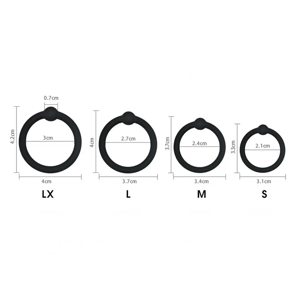 남성용 페니스 링, 부드러운 바디 마사지 링, 실리콘 자위대, 성인 섹스 토이, 시간 지연 링, 4 개/세트