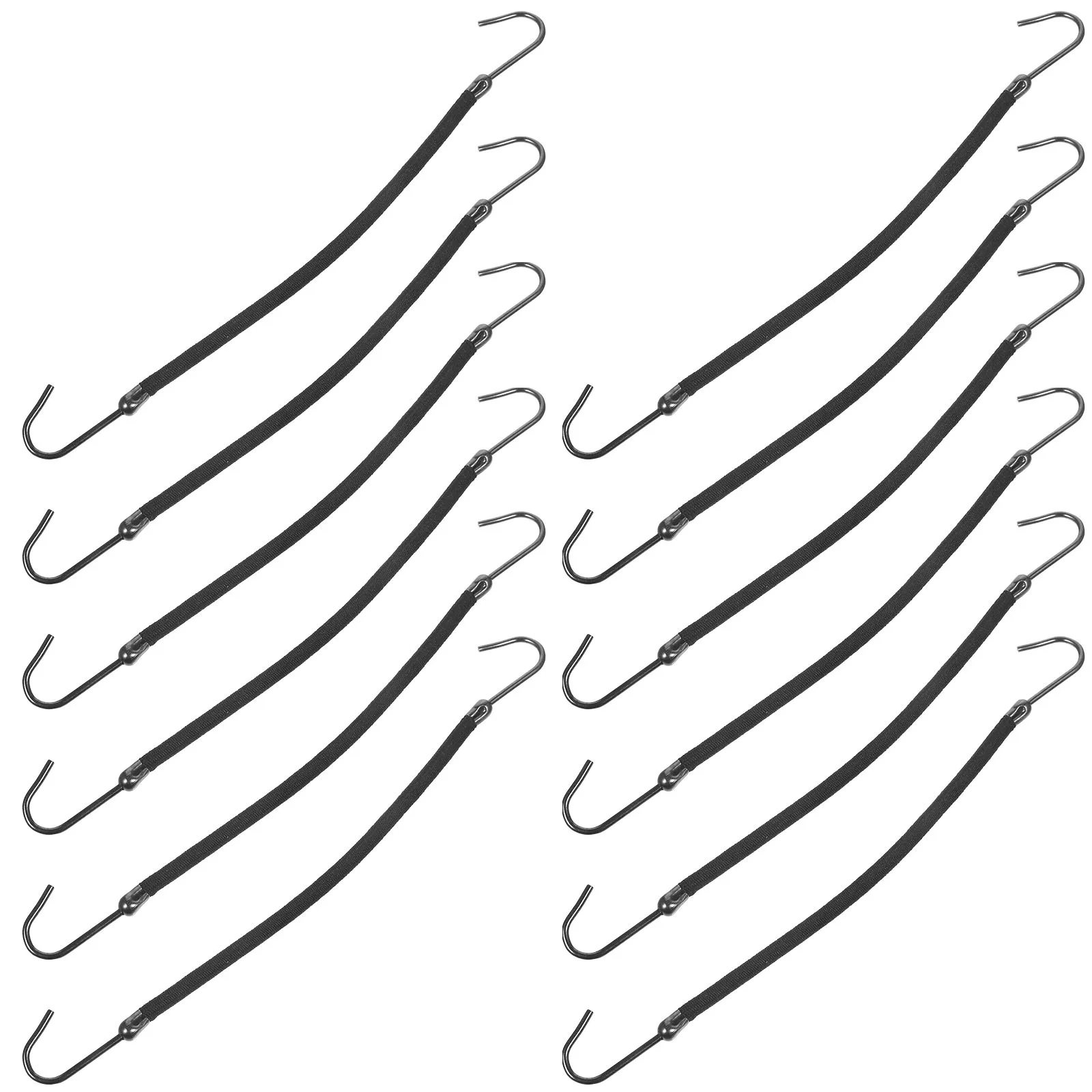 

12 Pcs Hair Dryer Durable Bands Elastic with Hooks for Thin Ponytail Women