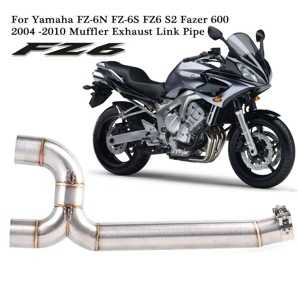 FZ6S FZ6N Fazer600 S2 Motorcycle Exhaust Muffler Connecter Middle Pipe For Yamaha FZ-6N FZ-6S FZ6 S2 Fazer 600 Exhaust Link Pipe